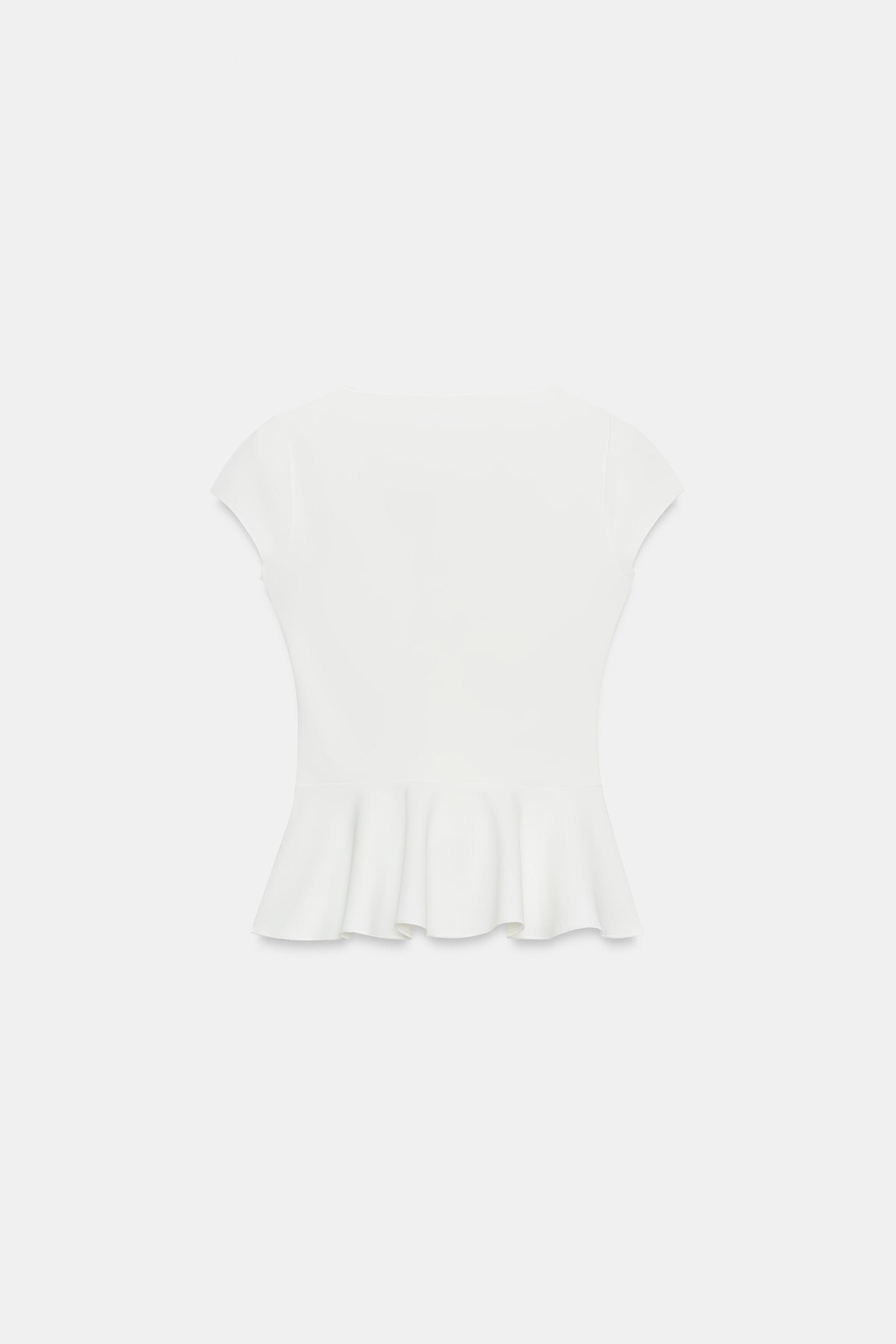 TOP PÉPLUM À BOUTONS